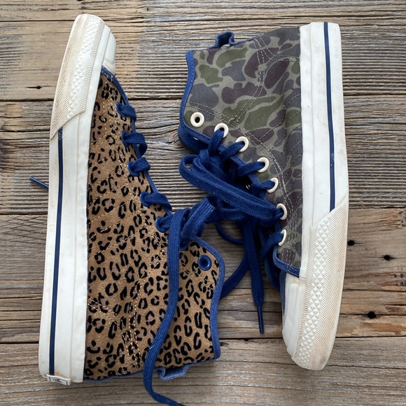adidas Other - Adidas Nizza HI RF Camo-Leopard-Plaid-Blue Suede high top sneakers. M6.5/W8.5.